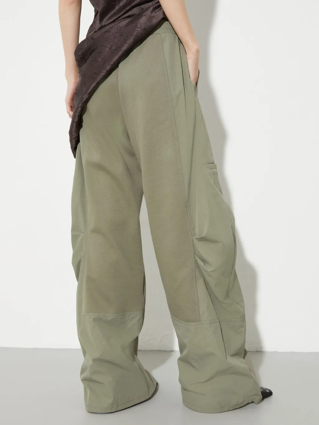 Cotton Knit And Nylon Sweatpants