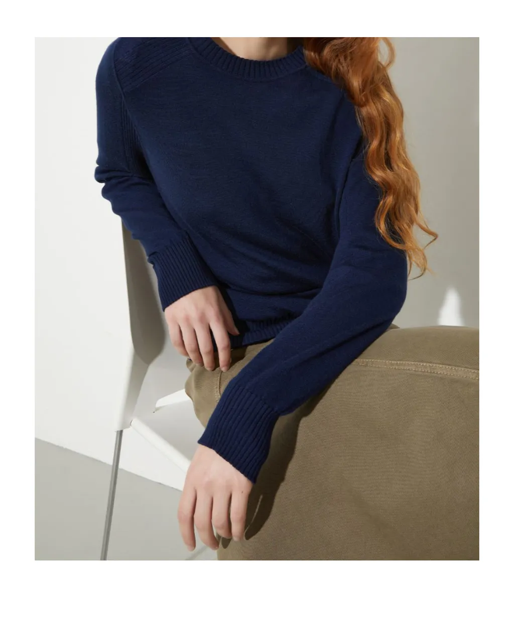 Wool Rib Knit Sweater