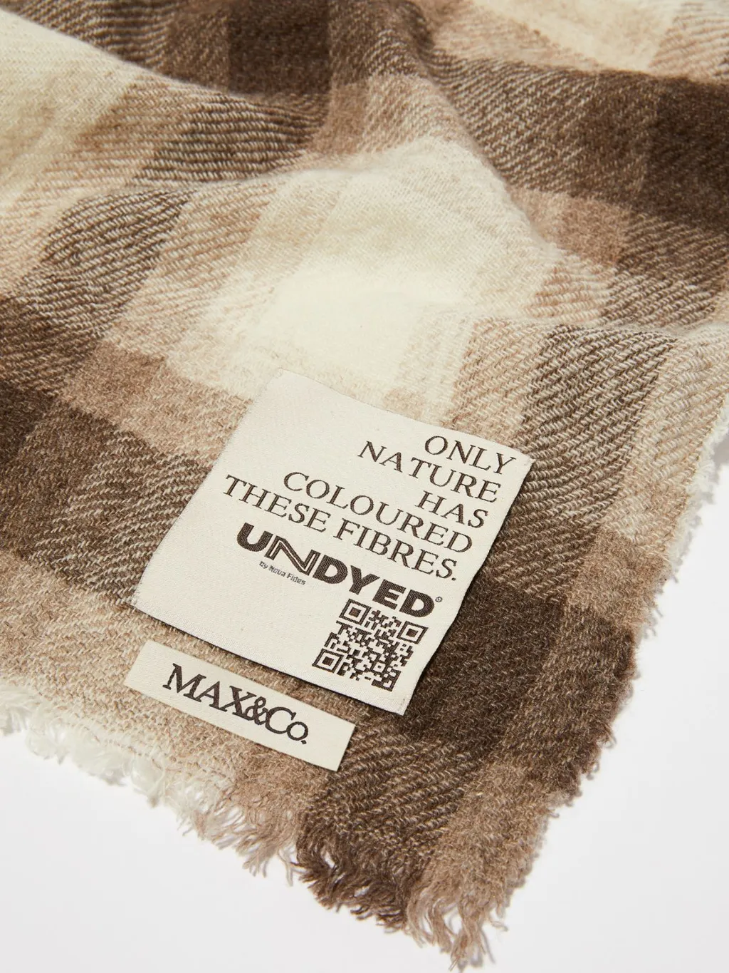 Undyed Wool-Blend Stole