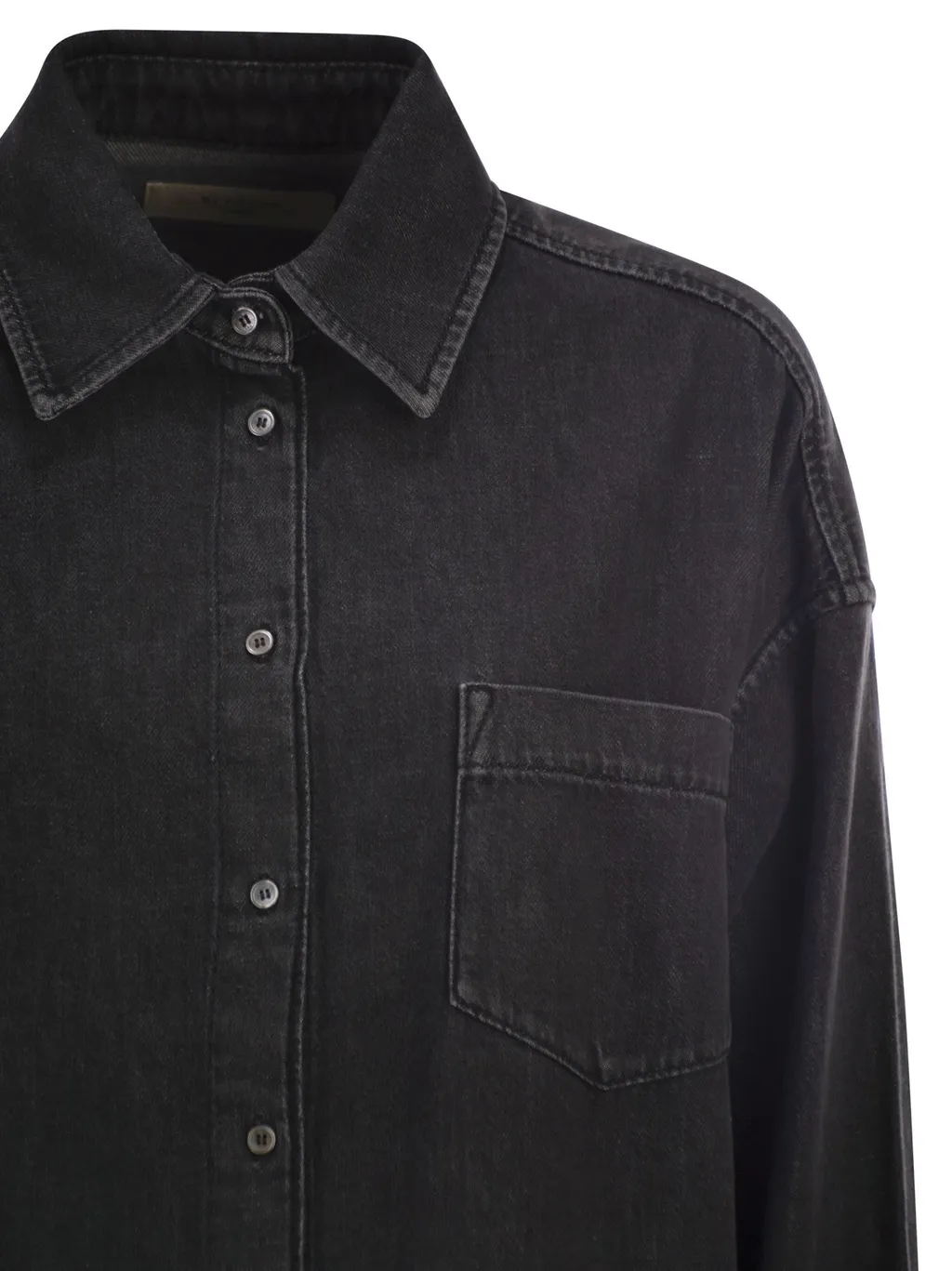 Long-Sleeved Denim Shirt