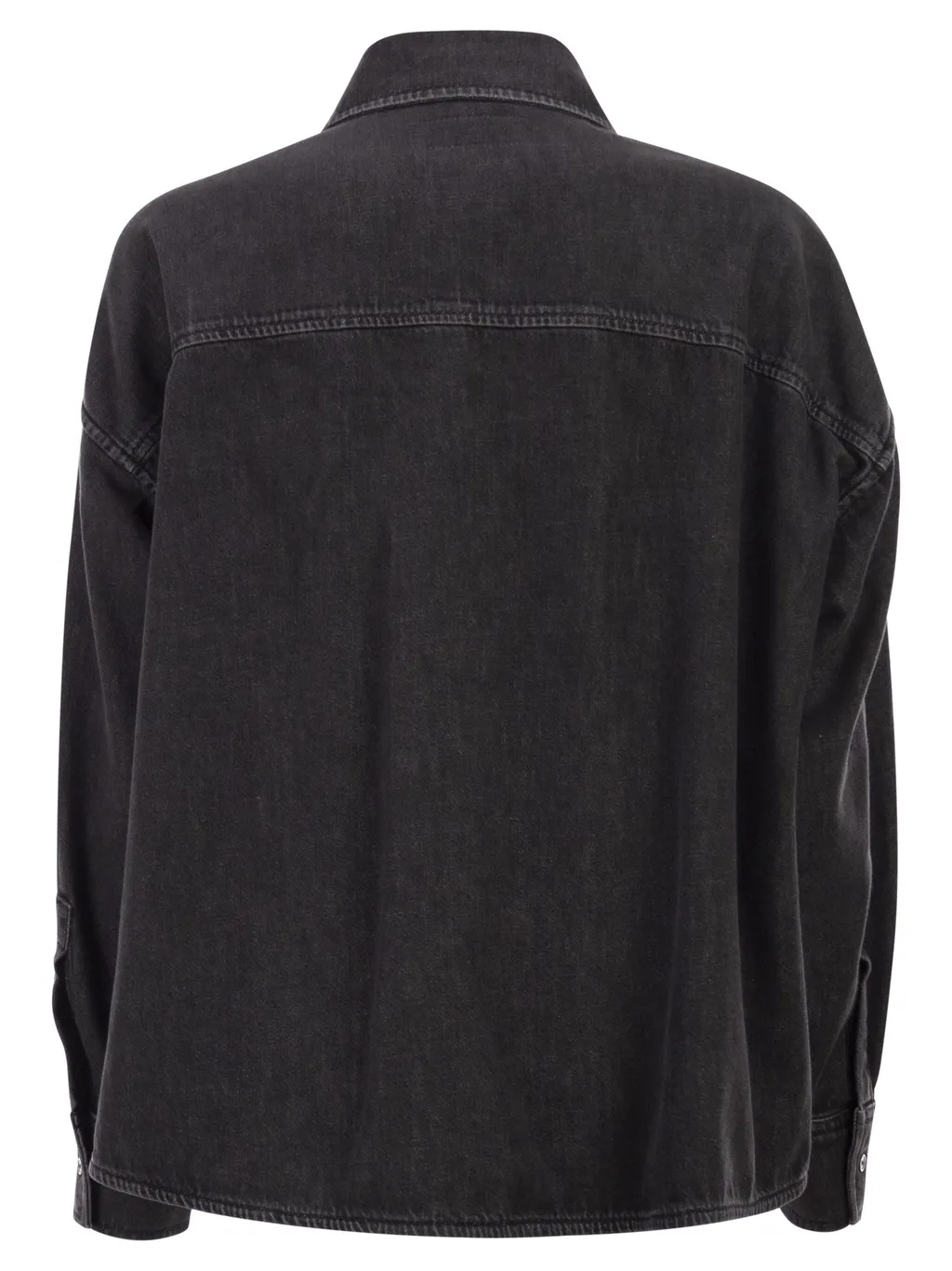 Long-Sleeved Denim Shirt