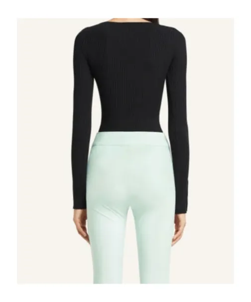 CourrÈGes Long-Sleeved Square-Neck Jumper