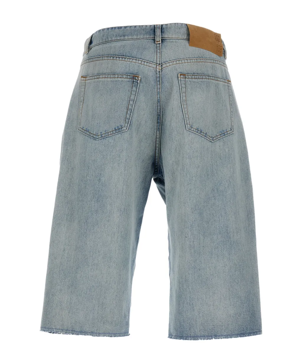 Mm6 Maison Margiela Distressed Denim Shorts