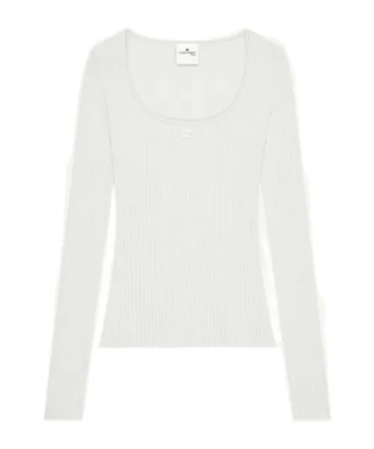 Courrges Long-Sleeved Square-Neck Jumper