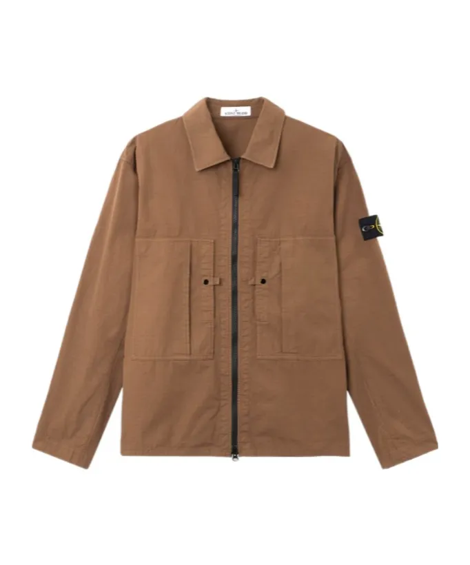 Stone Island Comfort-Fit Zipper-Up Overshirt