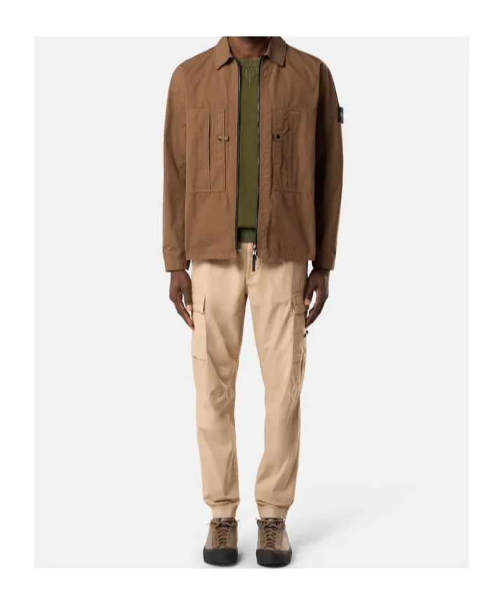 Stone Island Comfort-Fit Zipper-Up Overshirt