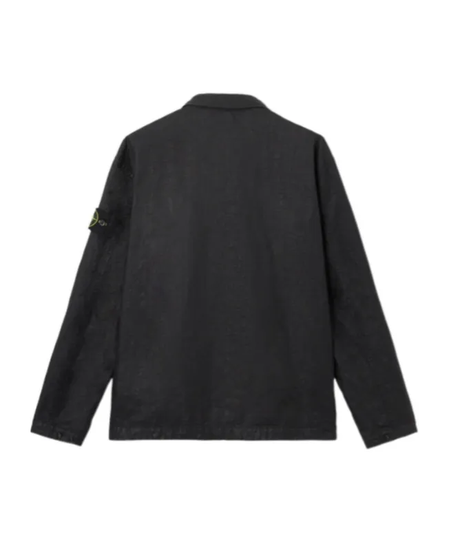 Stone Island Logo Patch Long Sleeved Overshirt