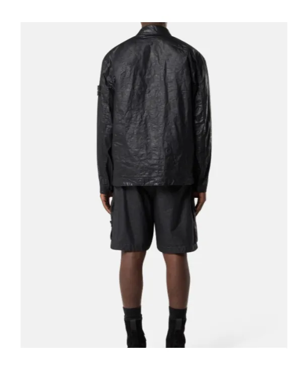 Stone Island Logo Patch Long Sleeved Overshirt