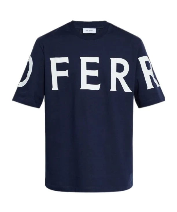 Ferragamo Logo Printed Crewneck T-Shirt