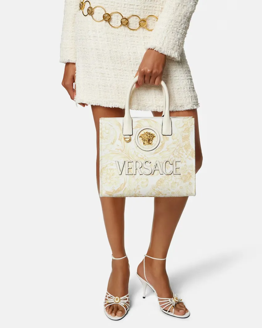 Versace La Medusa Printed Small Tote Bag