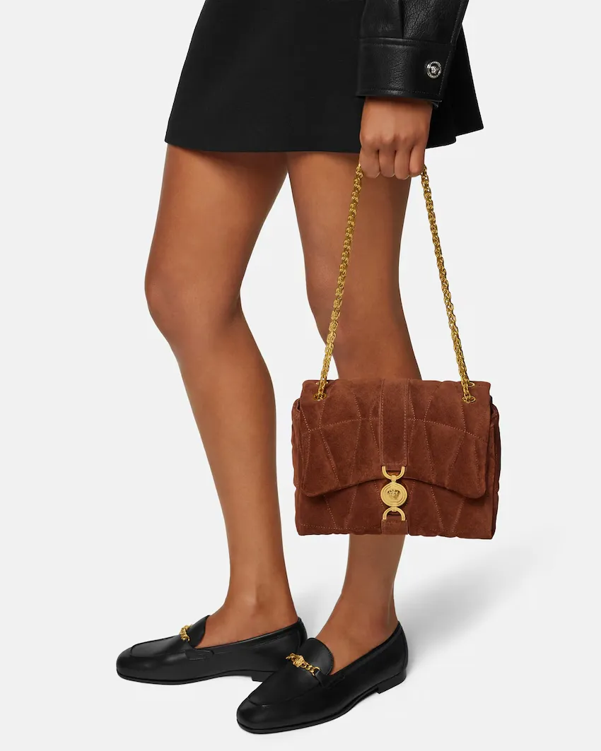Versace Kleio Quilted Shoulder Bag