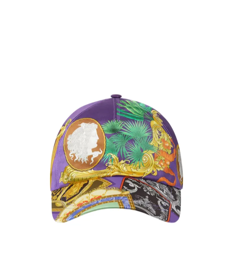 Versace Printed Twill Baseball Cap