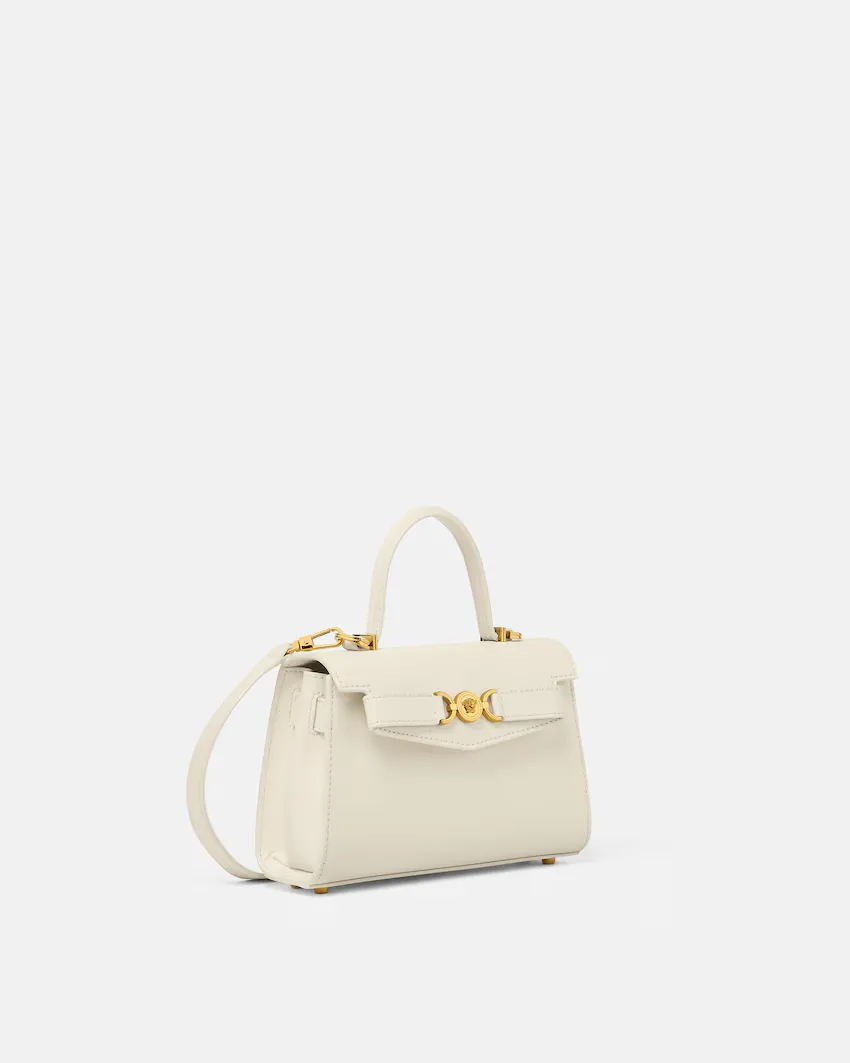 Versace Medusa Plaque Fold-Over Top Small Tote Bag