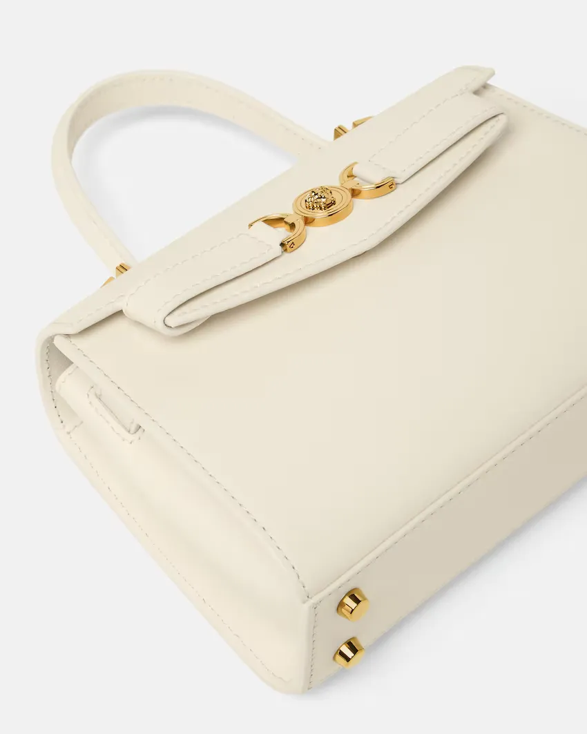 Versace Medusa Plaque Fold-Over Top Small Tote Bag