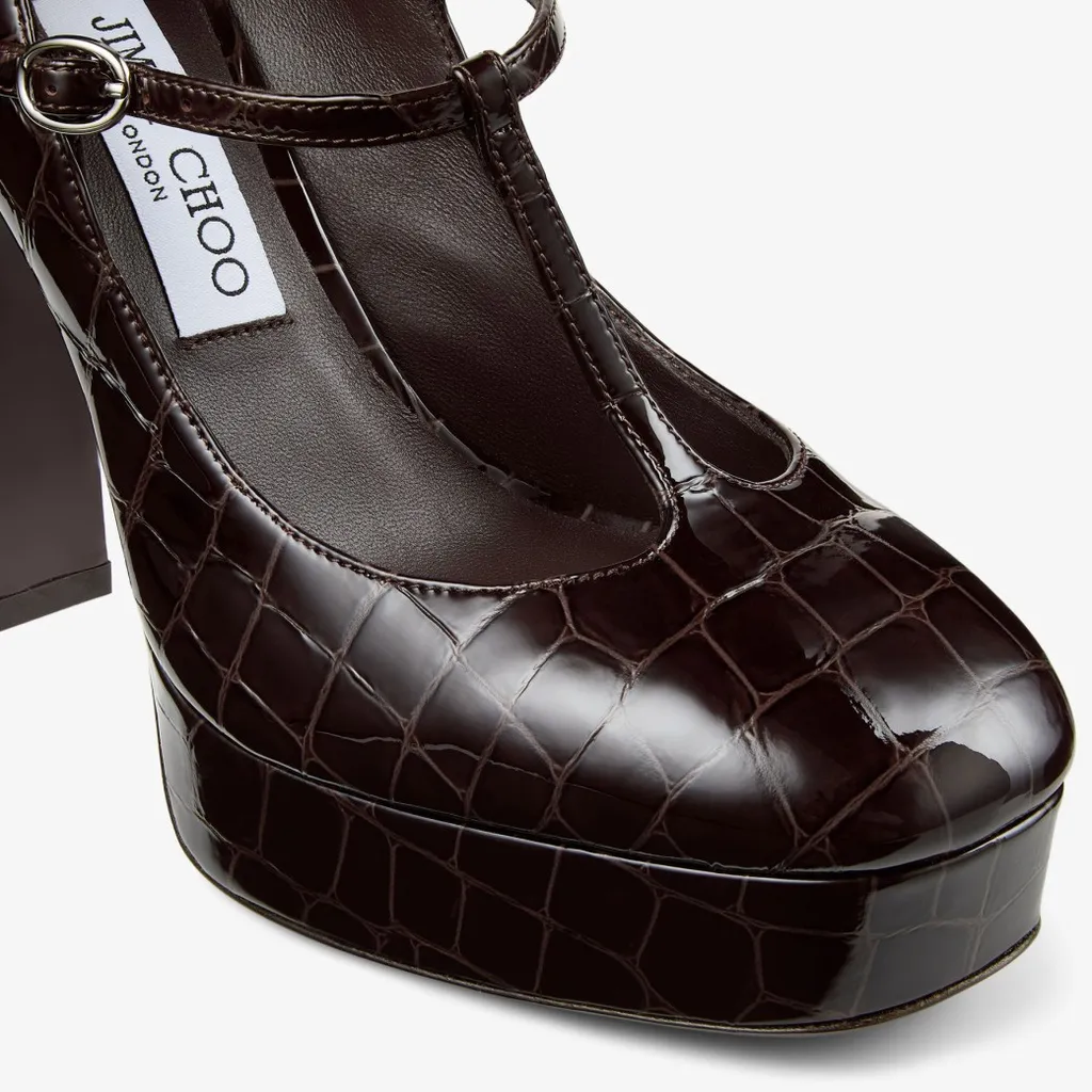 Jimmy Choo Marene Mary Jane 120 Embossed Pumps