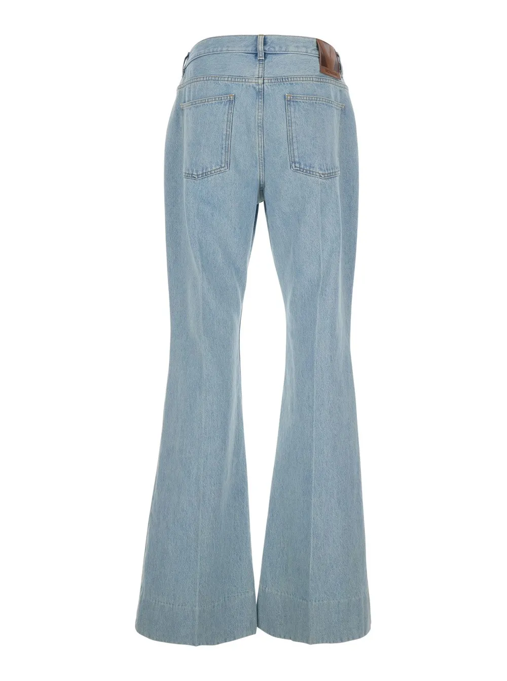 Valentino Logo Patch Flared Jeans