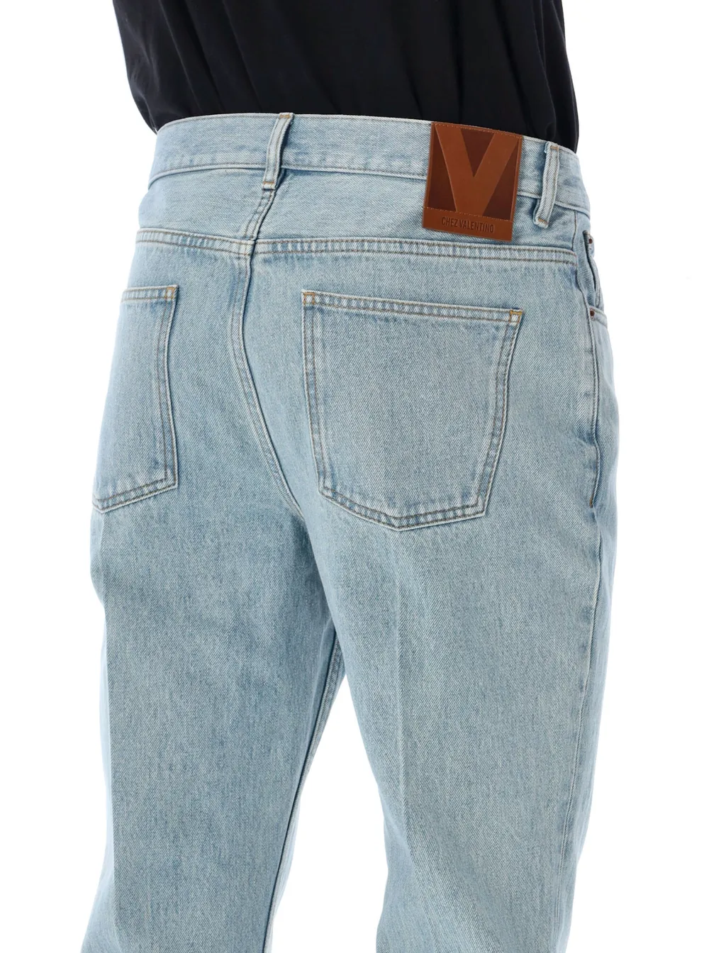 Valentino Logo Patch Flared Jeans