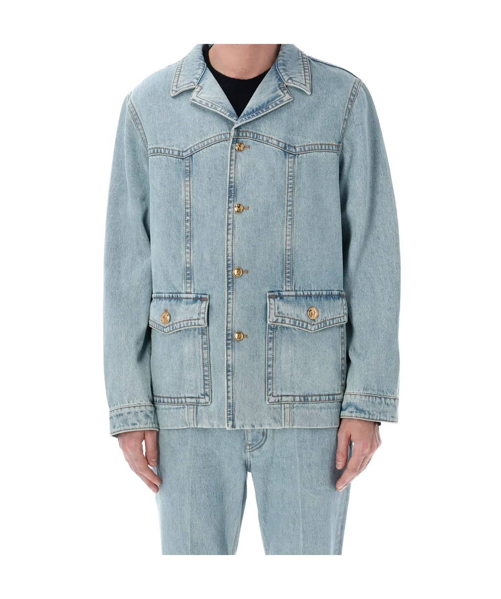 Valentino Button-Up Denim Jacket