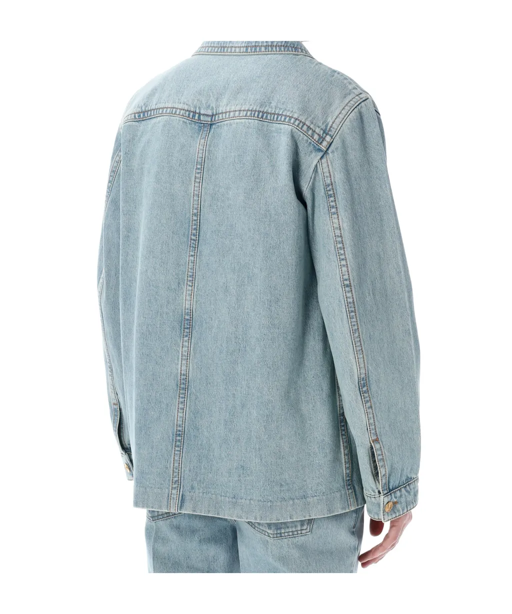 Valentino Button-Up Denim Jacket