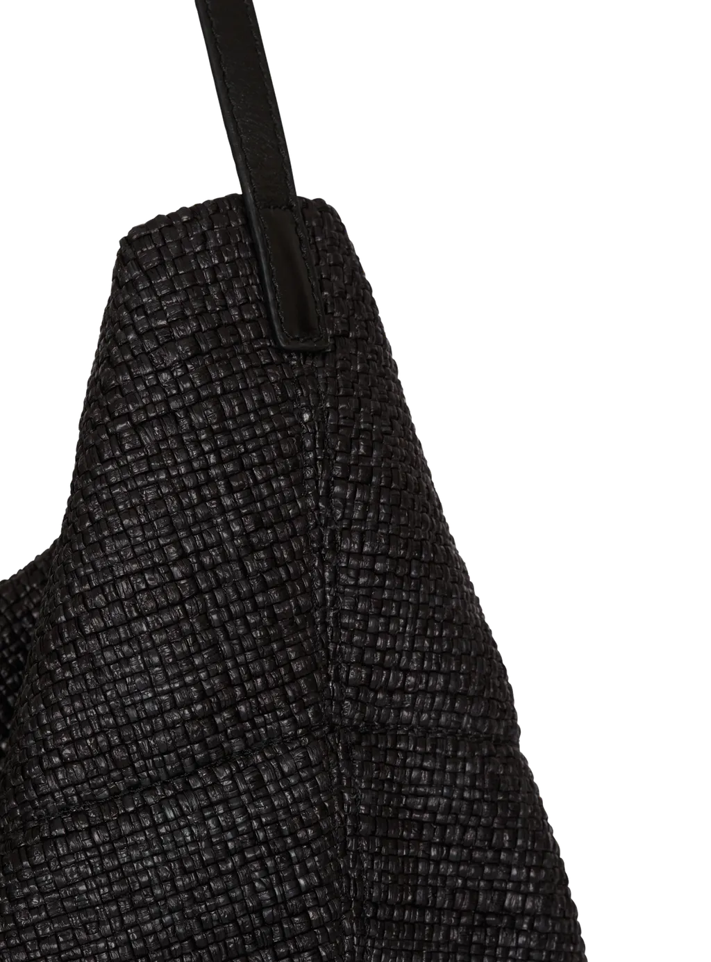 Track Tote Bag In Raffia And Calfskin