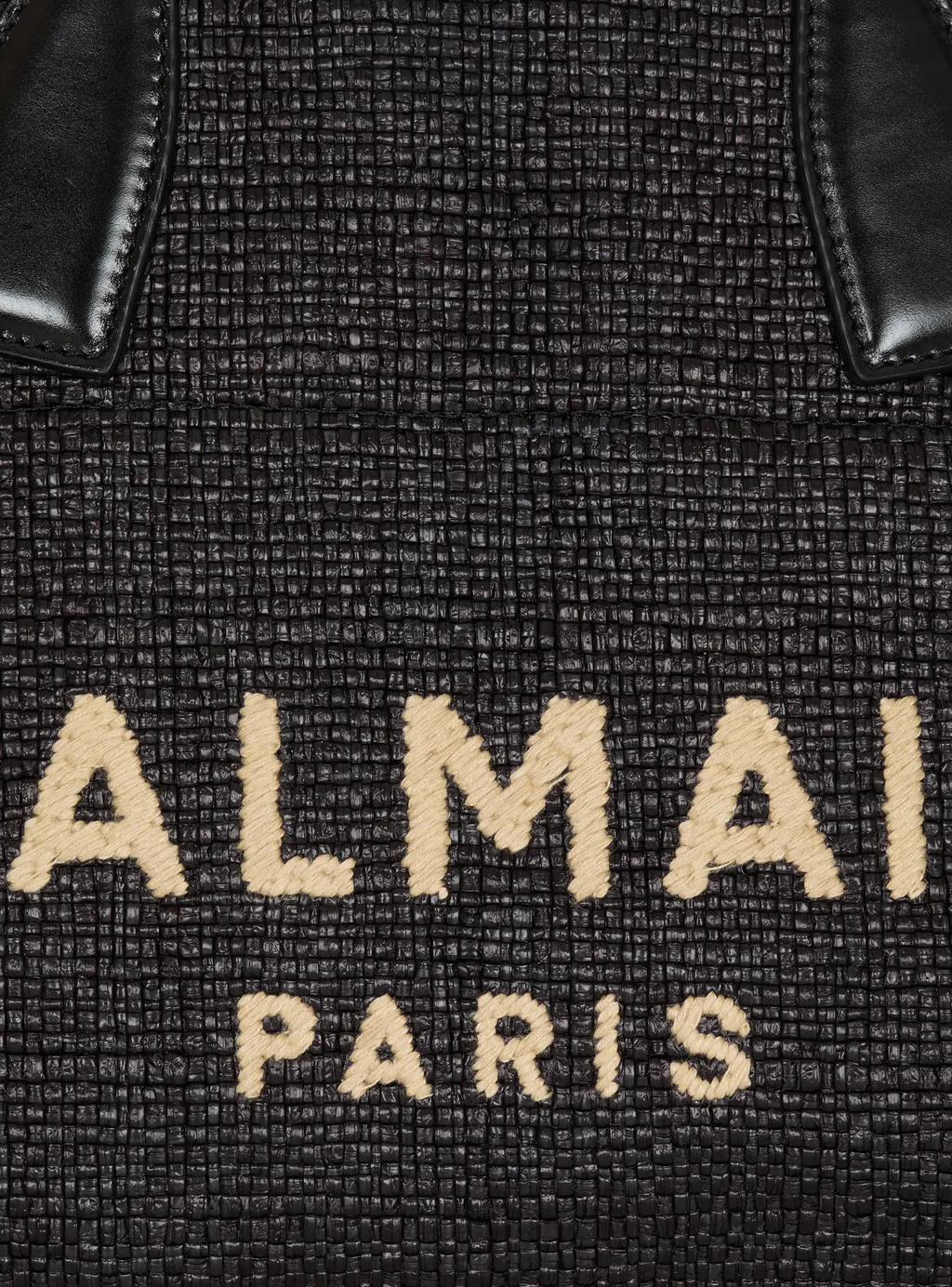 Track Tote Bag In Raffia And Calfskin