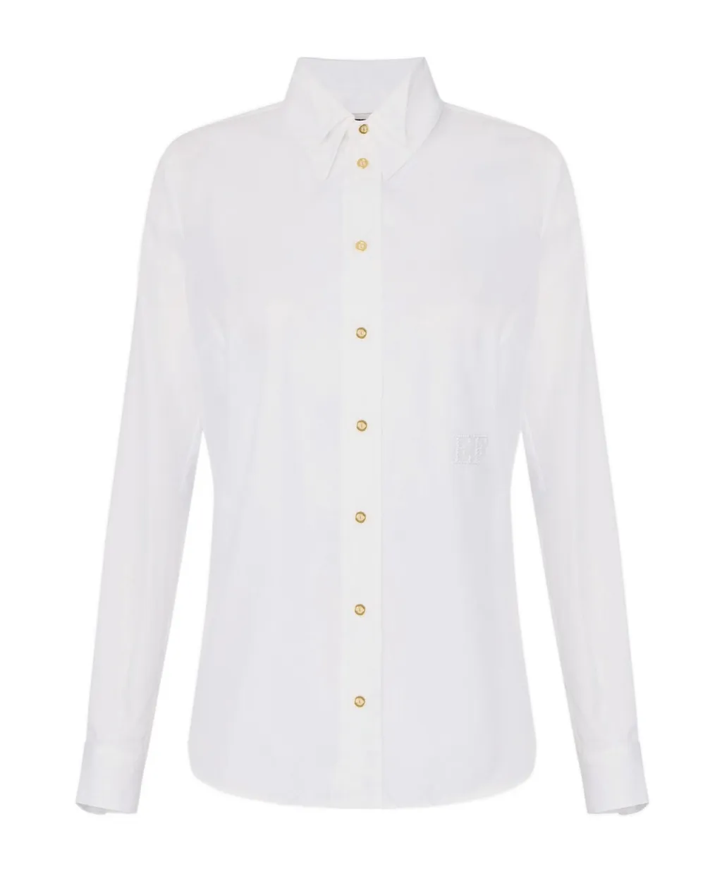 Elisabetta Franchi Double Collar And Embroidery Shirt