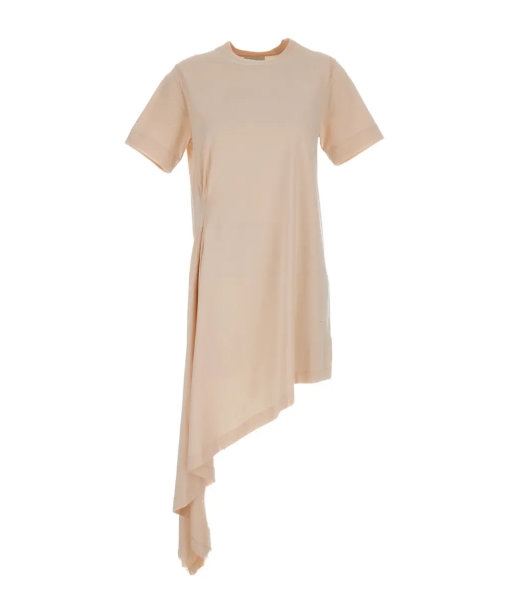 Igari Asymmetric Pleated T-Shirt Dress