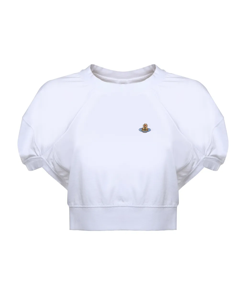 Vivienne Westwood Logo Embroidered Cropped Top