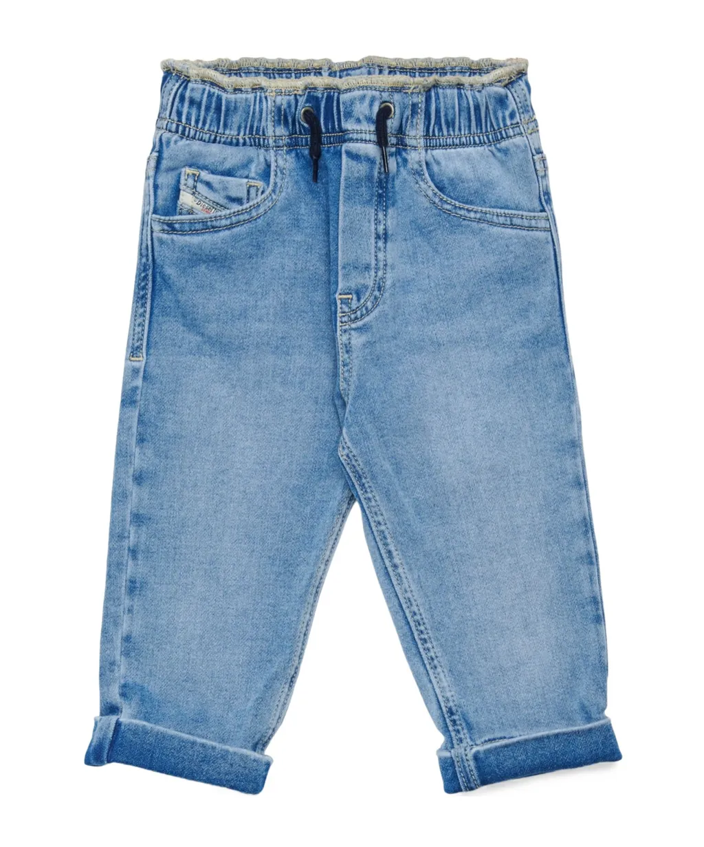 Diesel Kids Drawstring Elastic Waist Jeans