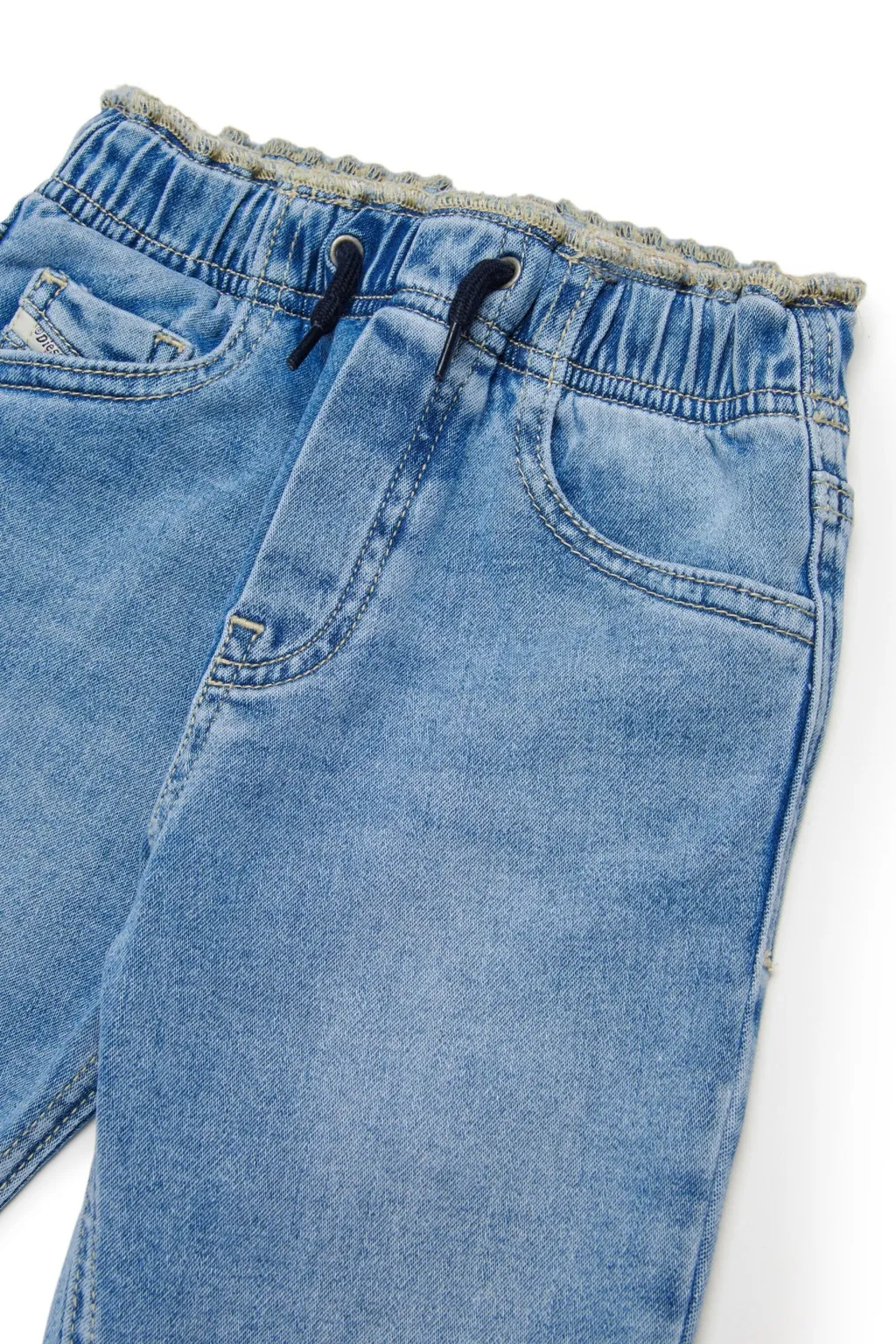 Diesel Kids Drawstring Elastic Waist Jeans