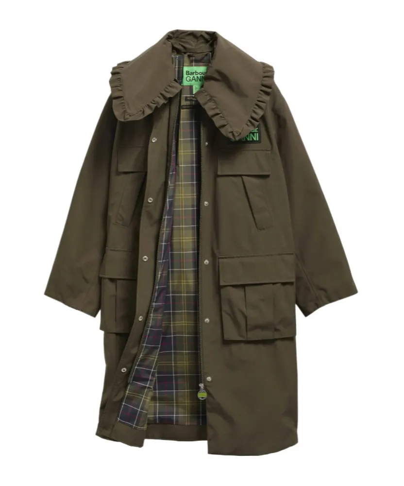 Barbour X Ganni Waterproof Parka Jacket