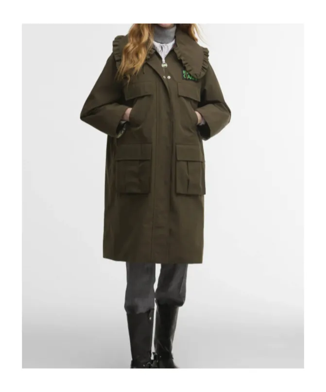 Barbour X Ganni Waterproof Parka Jacket