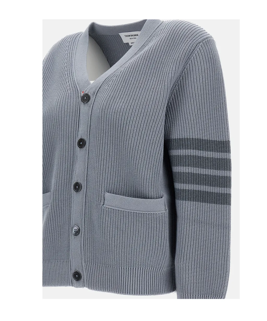 Thom Browne Garment Dyed 4-Bar Cardigan
