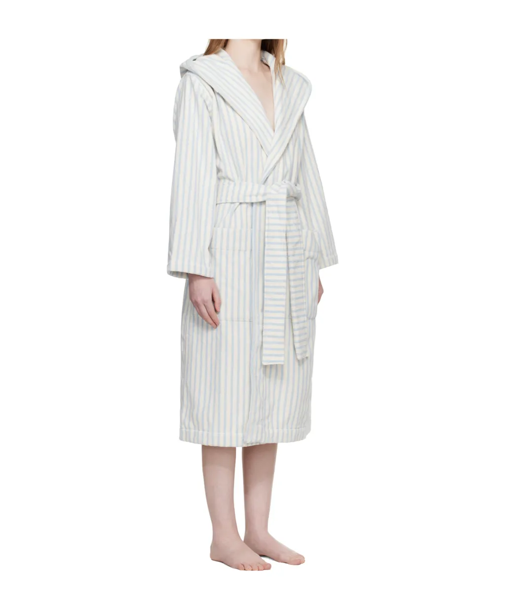 Striped Hooded Bathrobe