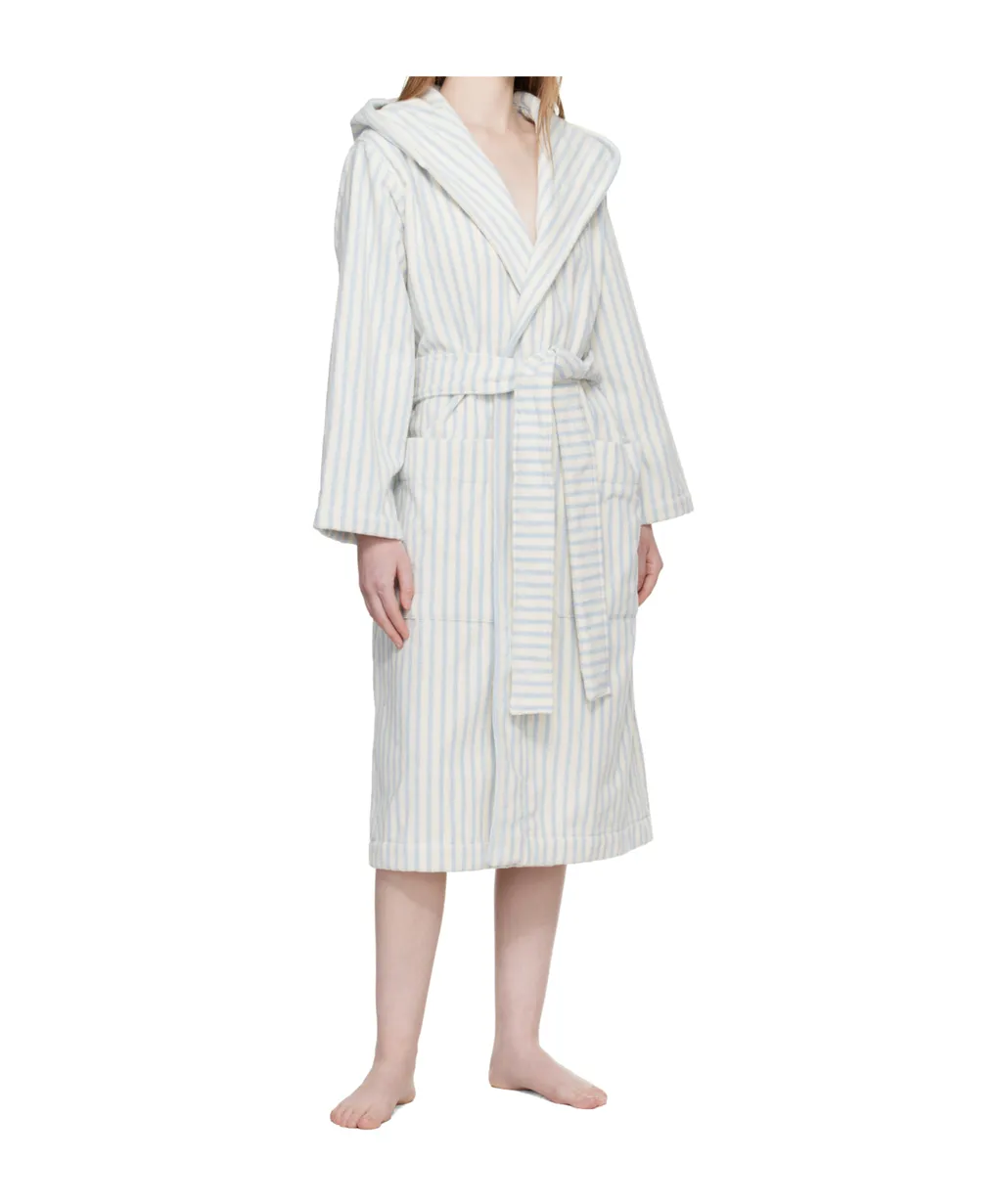 Striped Hooded Bathrobe