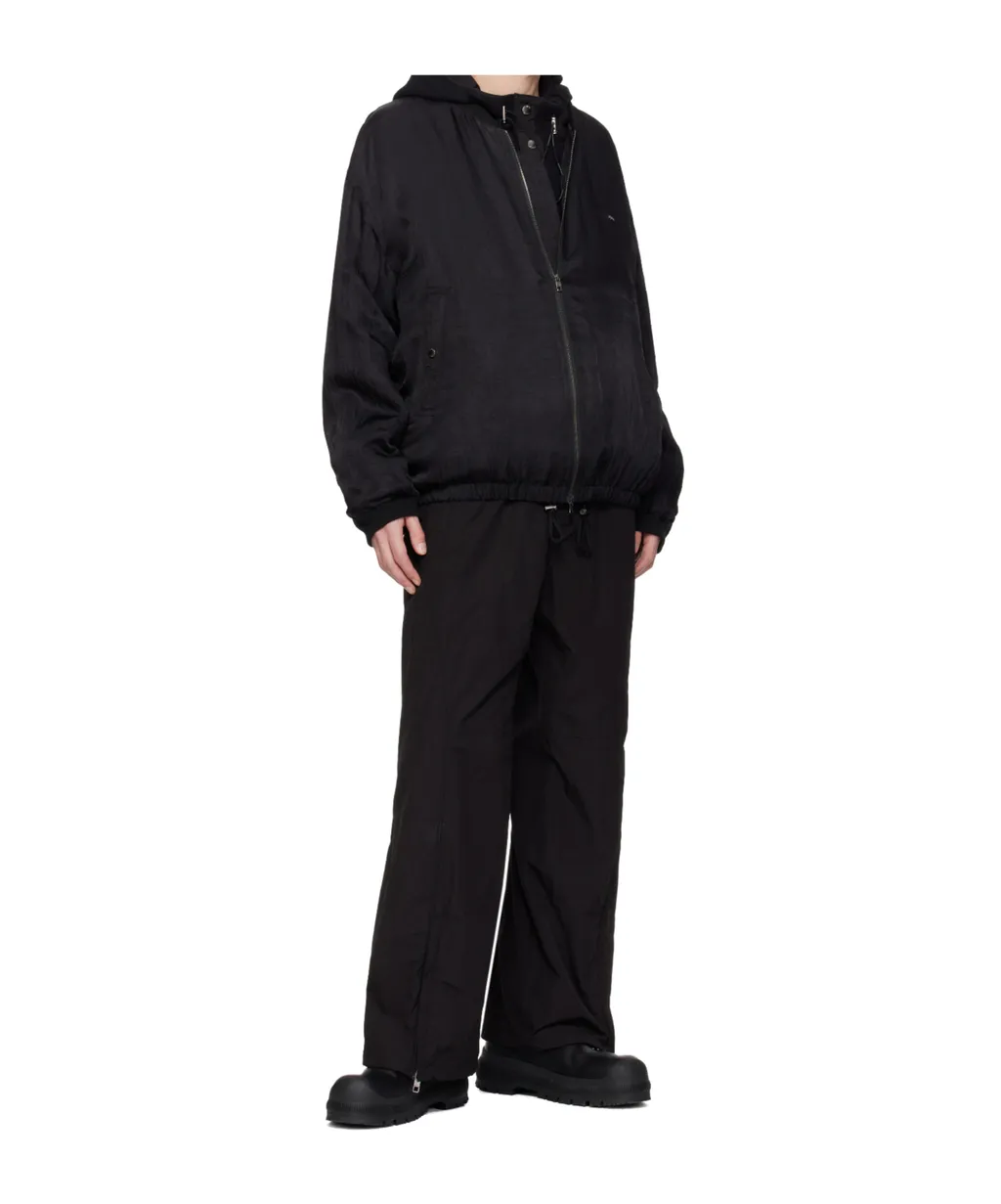 Crinkled Taffeta Bomber Jacket
