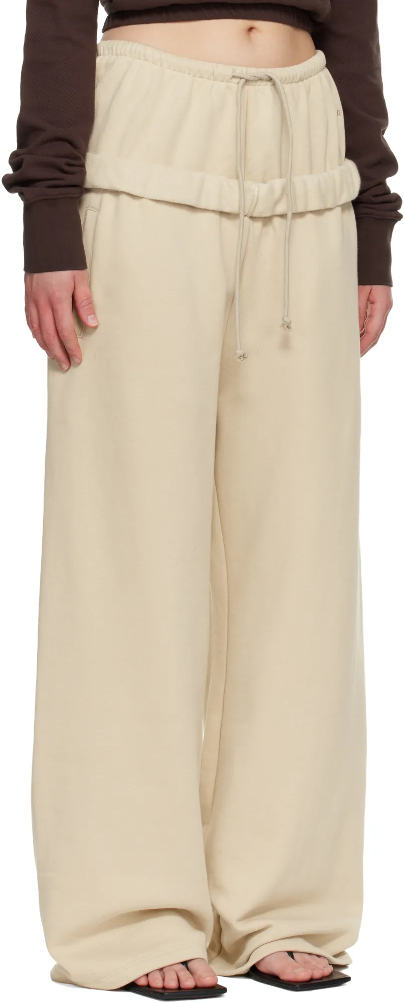 We11Done Layered Rolled Up Lounge Pants