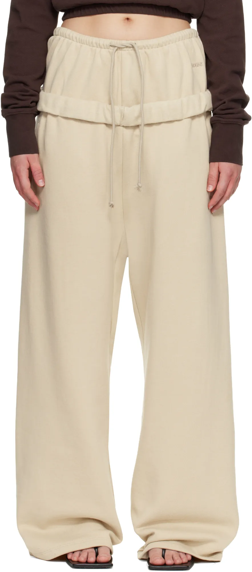 We11Done Layered Rolled Up Lounge Pants