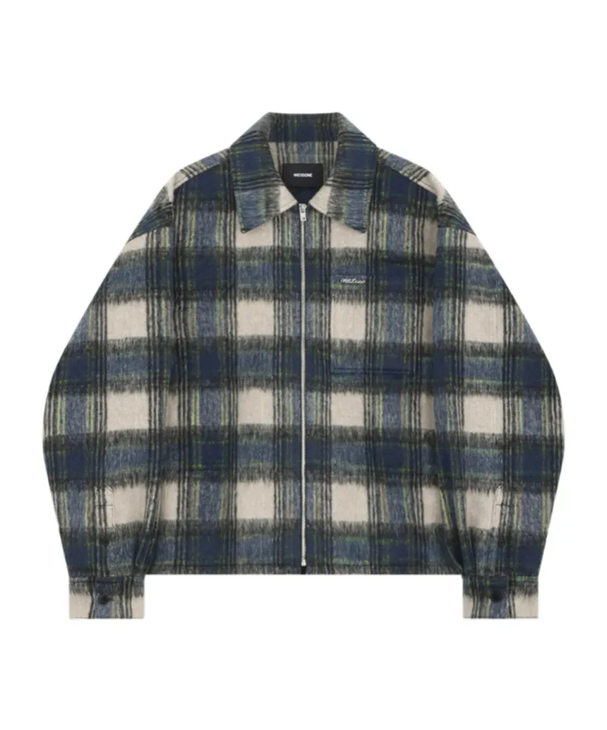 Zipped Checked Jacket