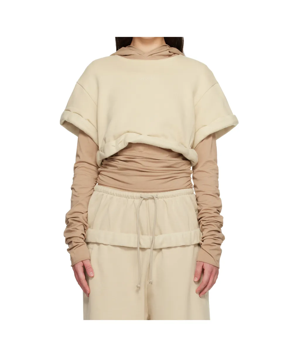 We11Done Rolled-Up Layered Hoodie
