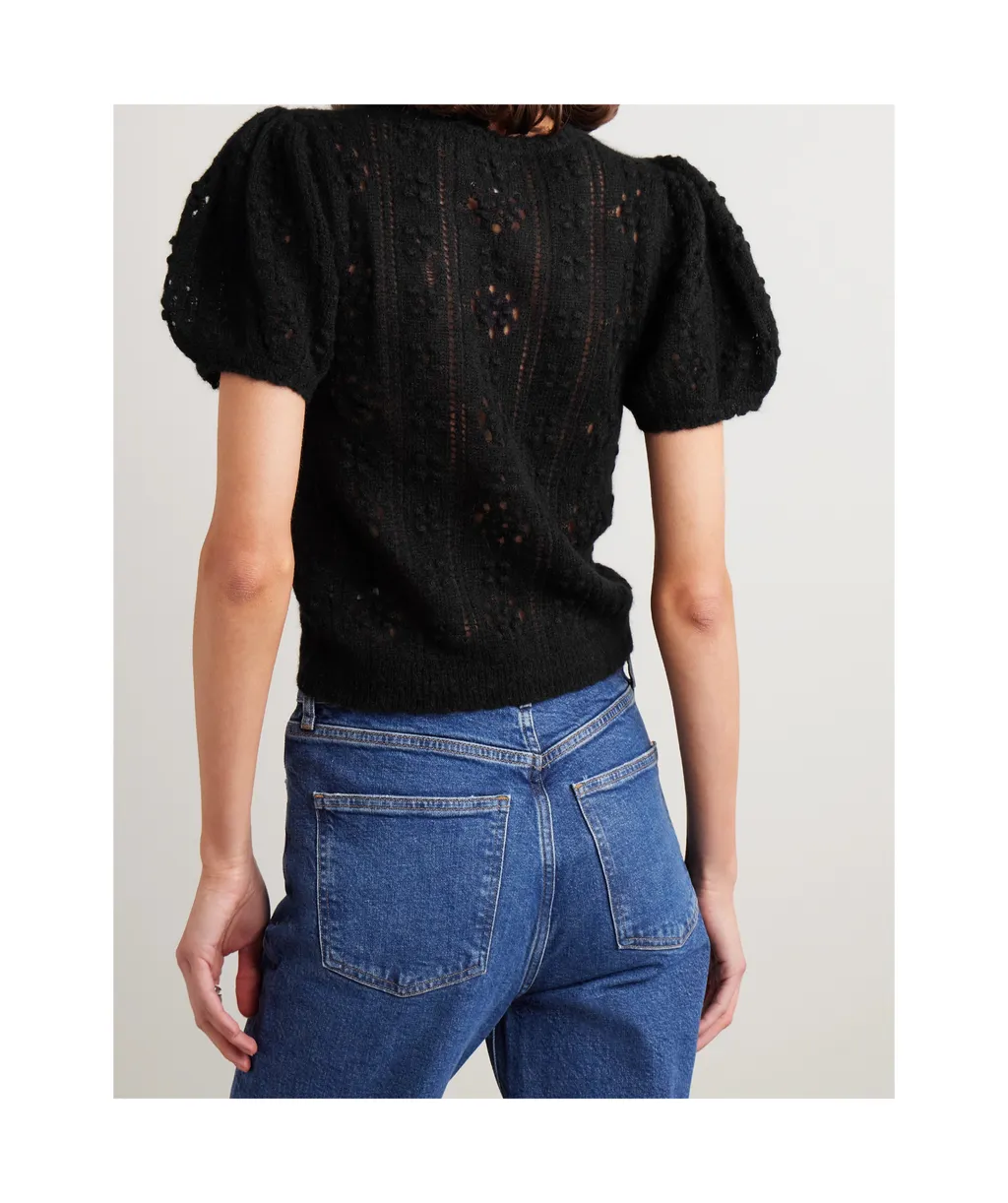 Short-Sleeved Knitted Top