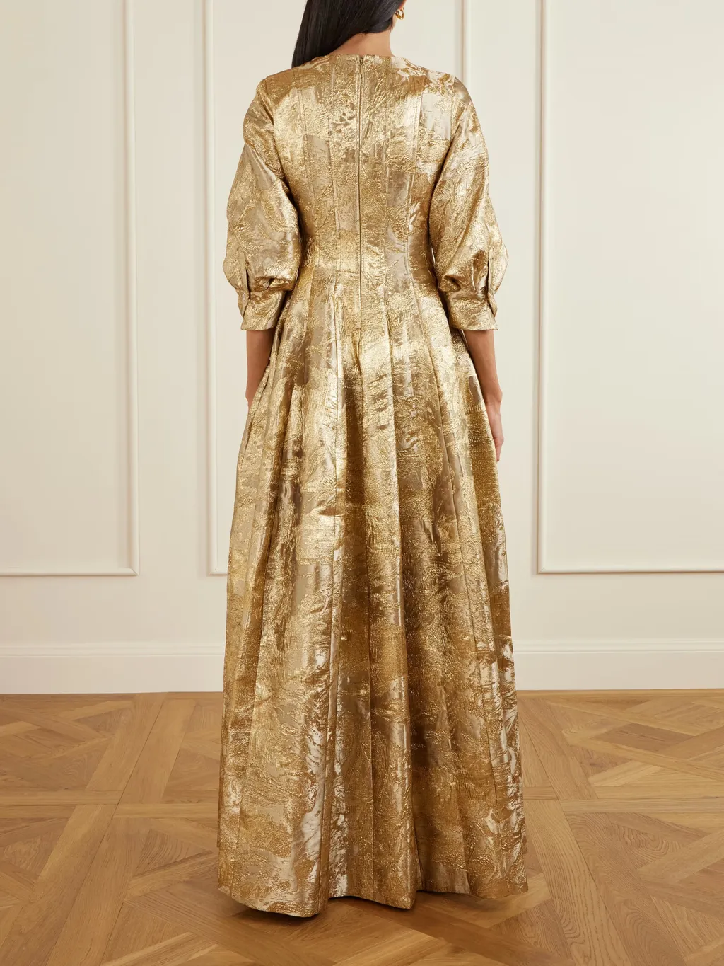 Claravelle Jacquard Evening Gown