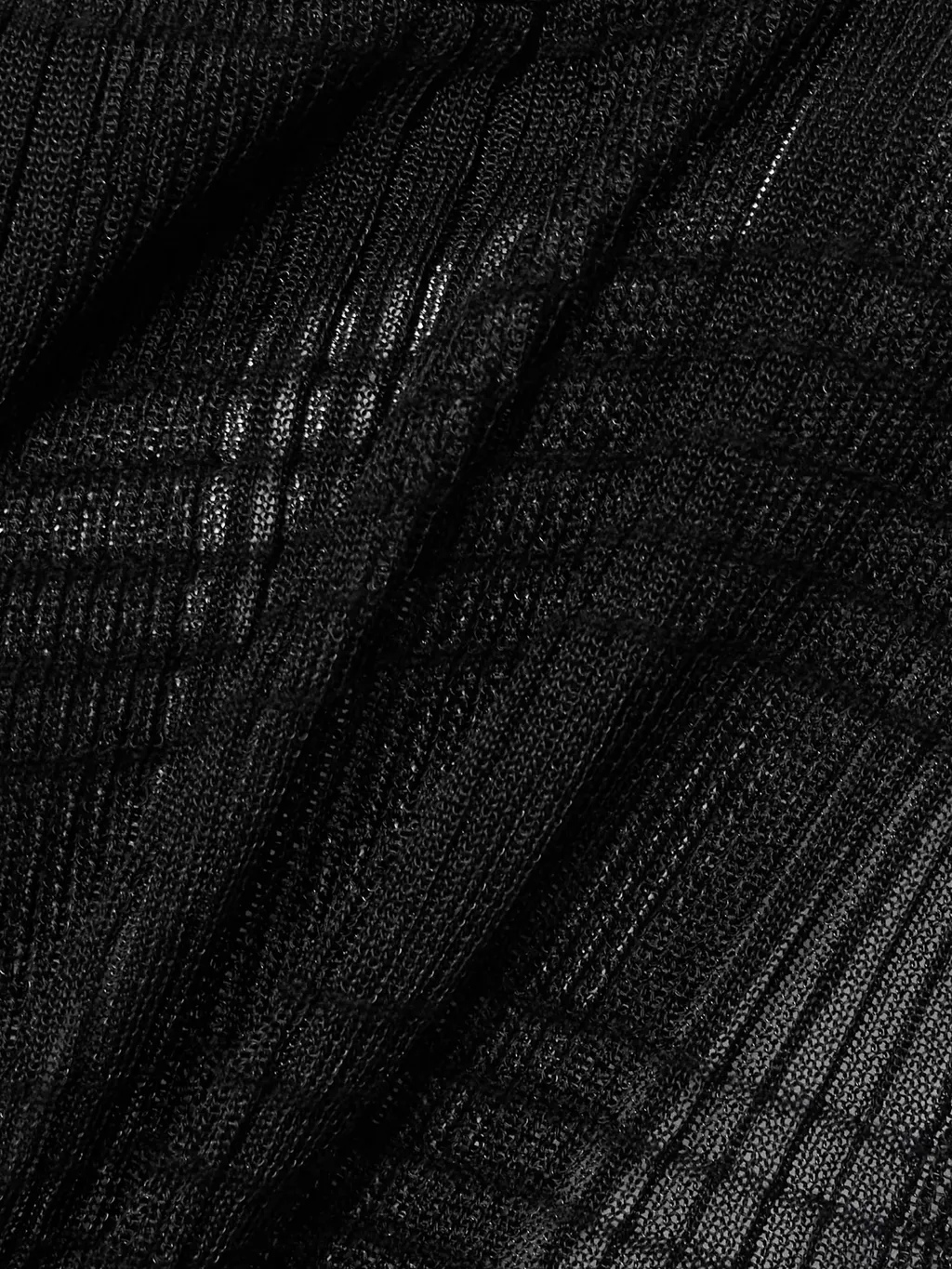 Ribbed Knit Turtleneck Long Dress