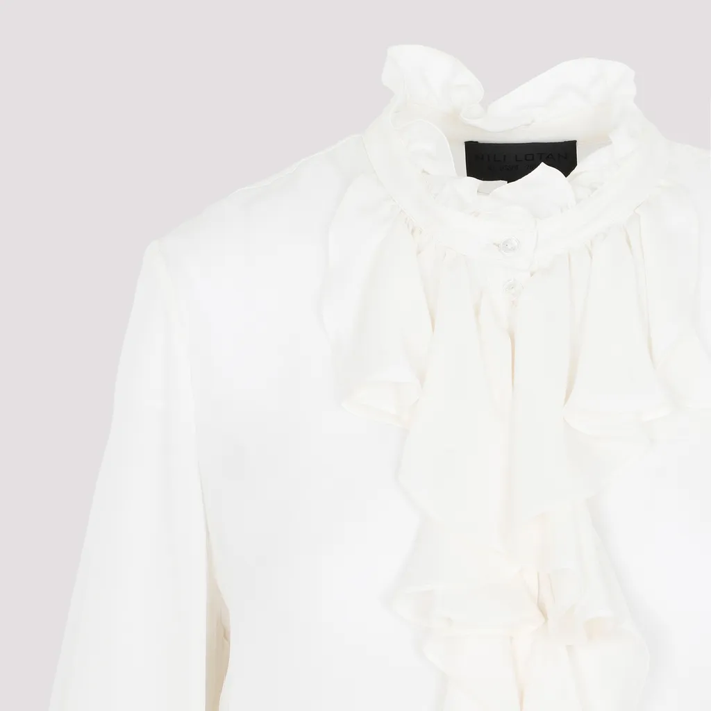 Nili Lotan Ruffled Long-Sleeved Shirt