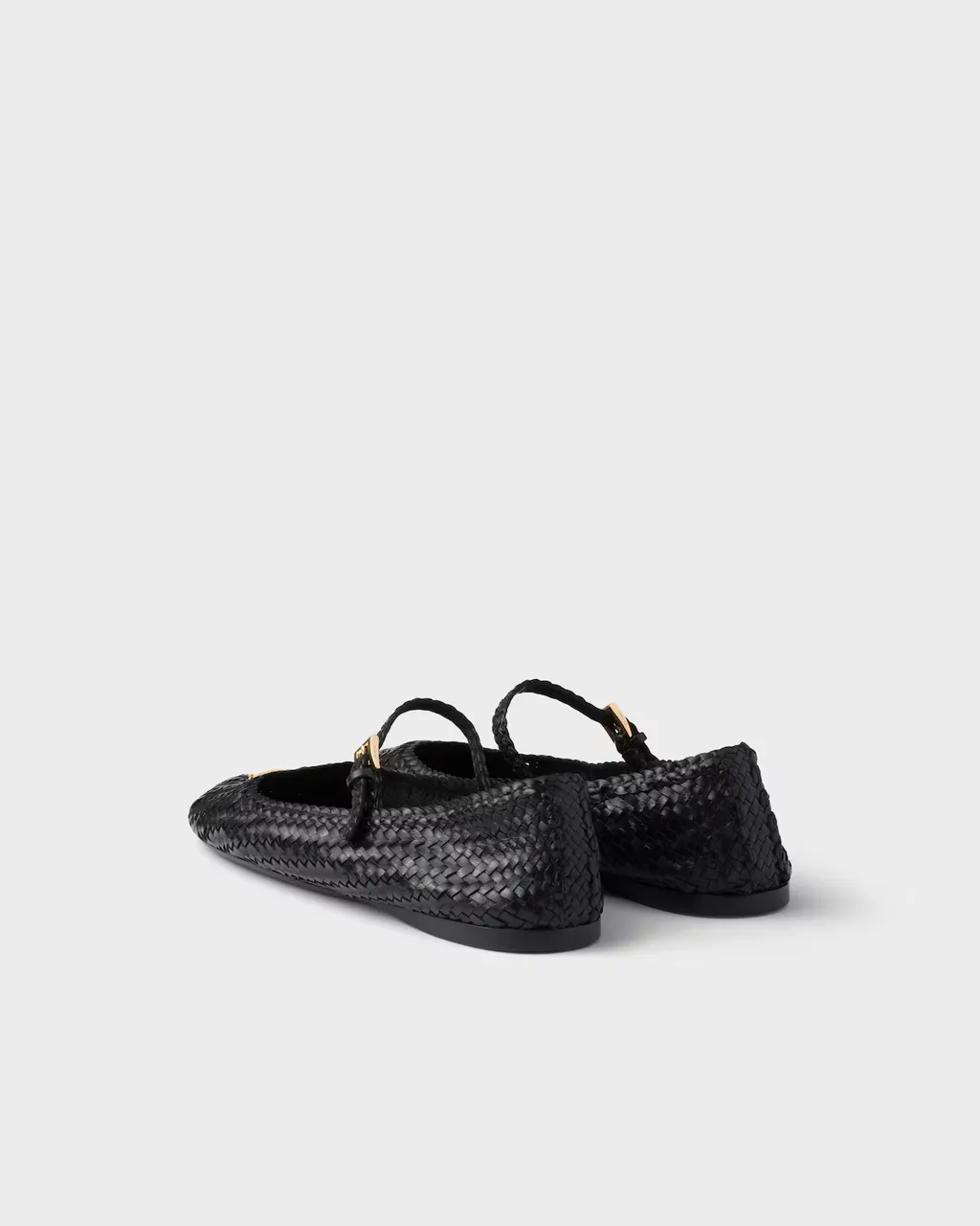 Woven Leather Ballerinas