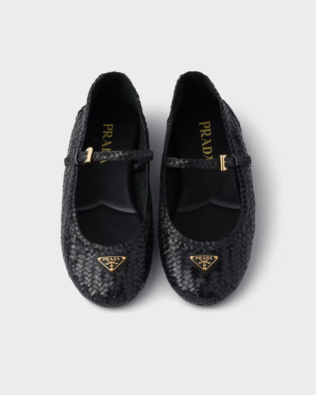 Woven Leather Ballerinas