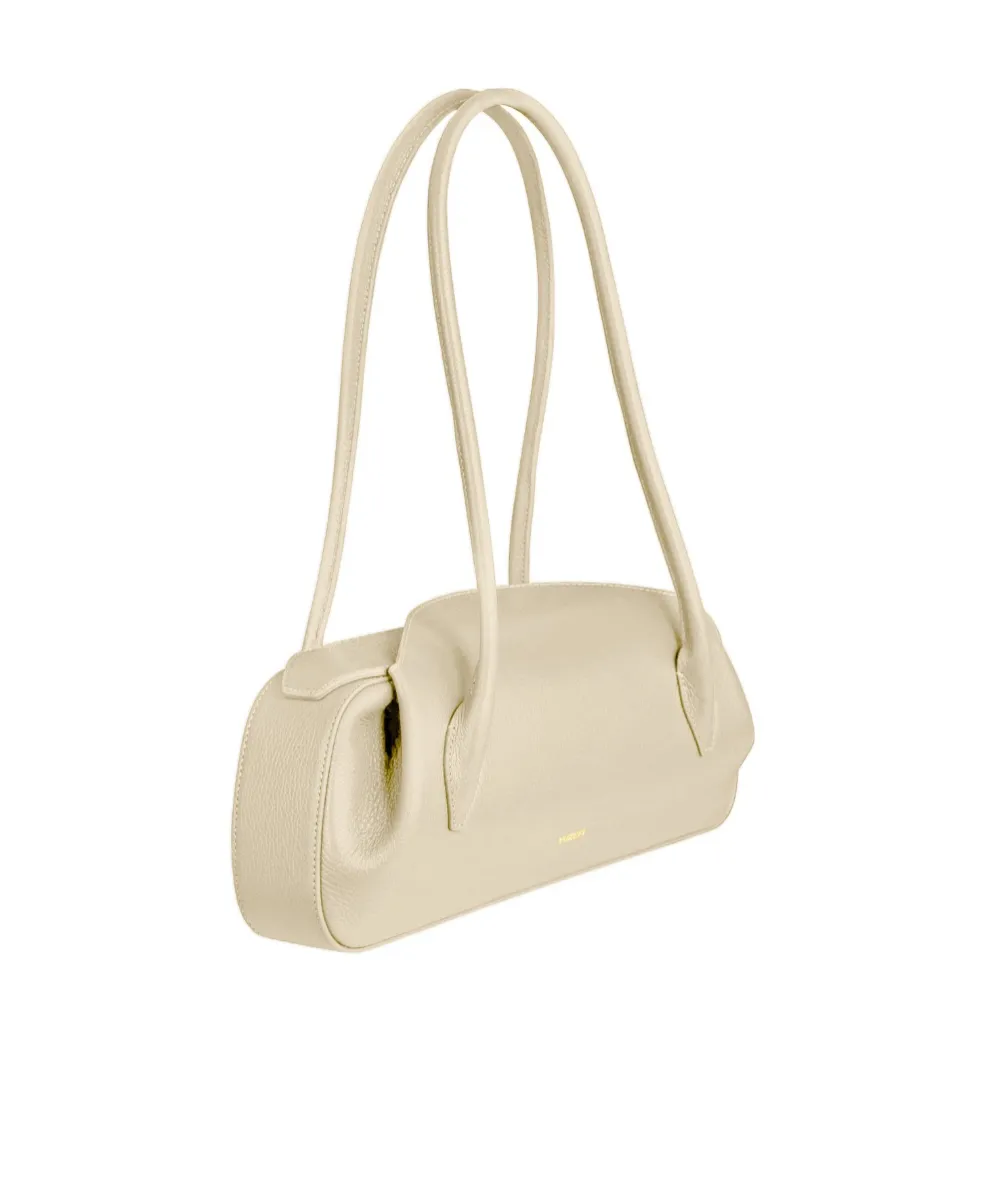 Oyster Shoulder Bag - Angora Pebble Grained Leather