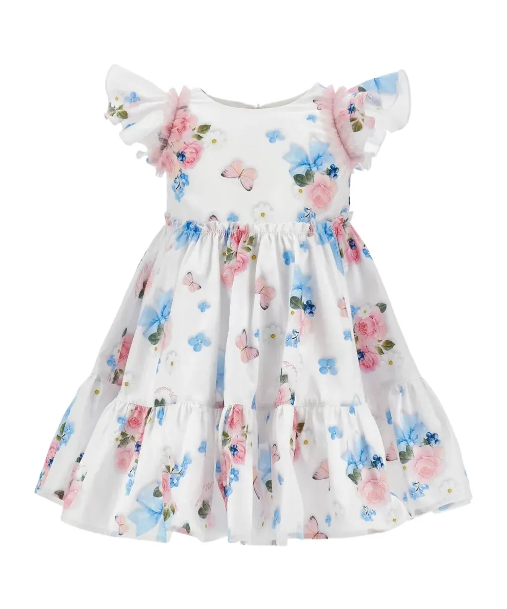 Ruffled Floral-Print Dress