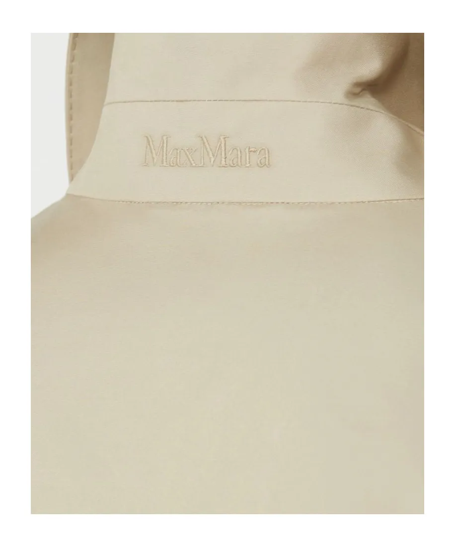 Belted Water-Repellent Twill Trench Coat - Sand