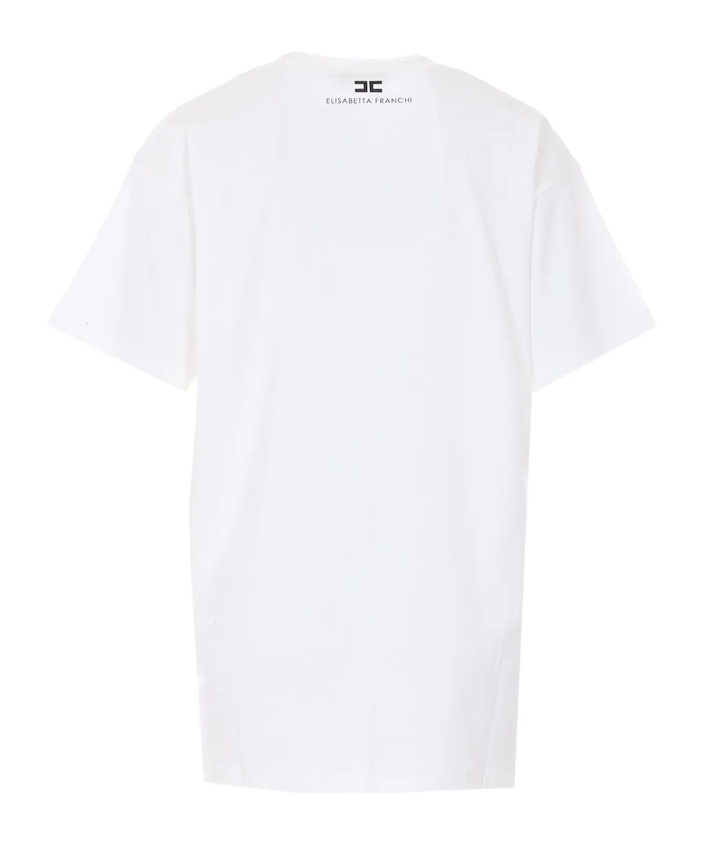 Elisabetta Franchi Logo Embroidered T-Shirt